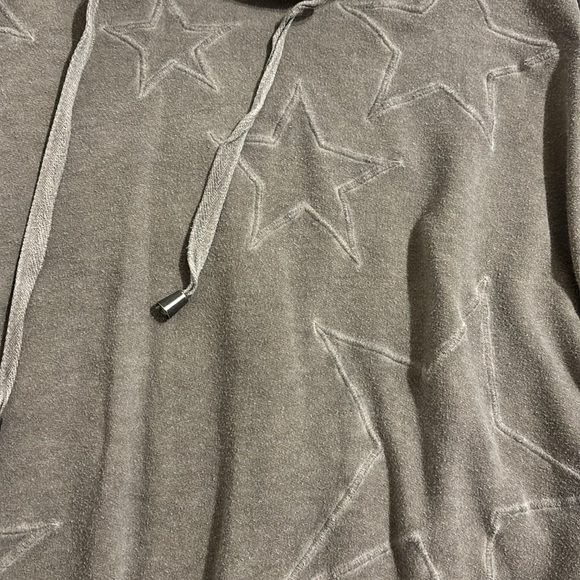 Grey & gray medium hoodie w stars - Picture 2 of 3